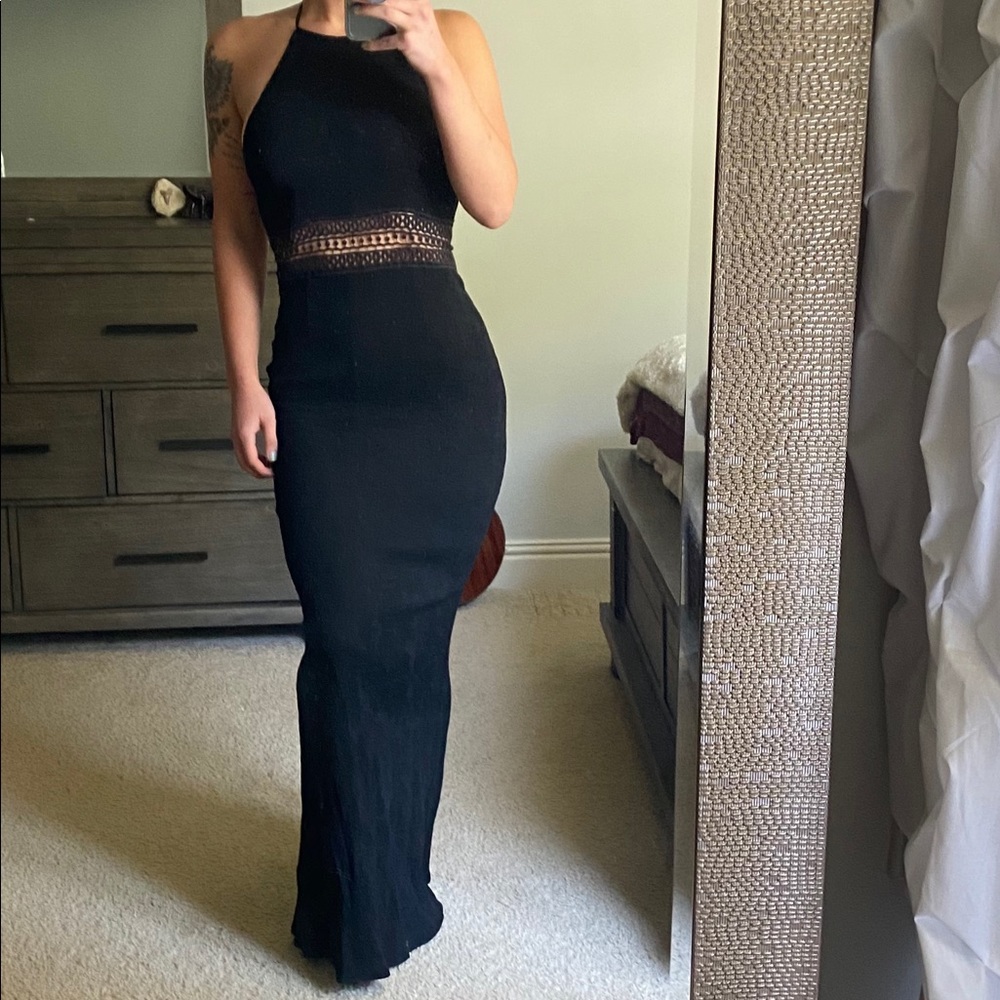 Long Backless Black Bodycon Dress from Sabo Skirt
